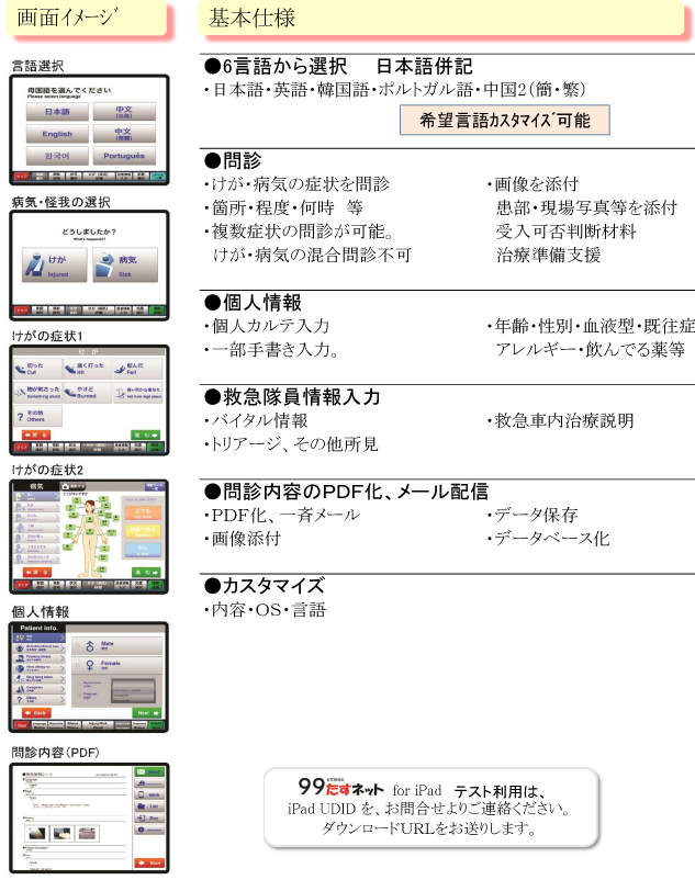 救急問診アプリ