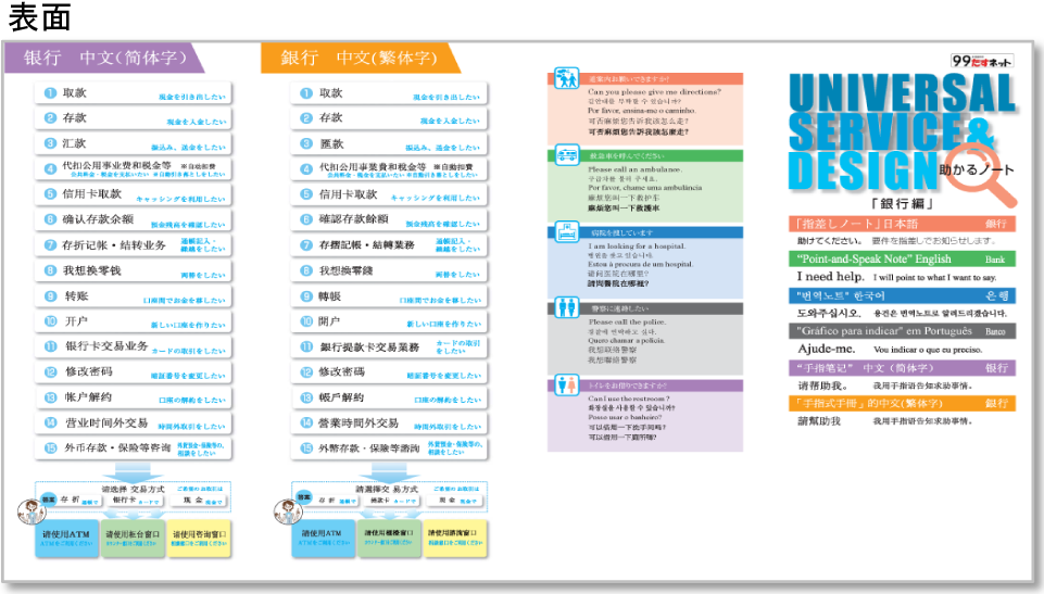 銀行用　指さしノート